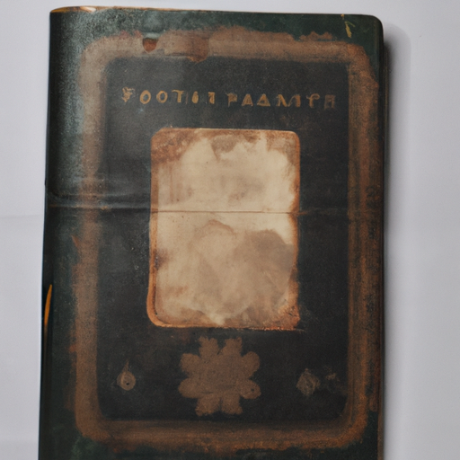 1. תמונה של דרכון מהמאה ה-19 שמור היטב, המציג עיצוב פשוט עם פרטים בכתב יד.