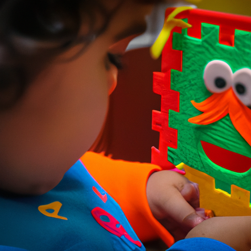 תמונה של ילד עסוק במשחק עם צעצוע חינוכי מרחוב סומסום, המציג את היתרונות החינוכיים שלו