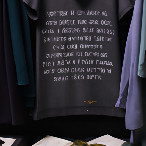 תצוגה של פריטי לבוש שונים בנושא הארי פוטר הכוללים ציטוטים מהסדרה